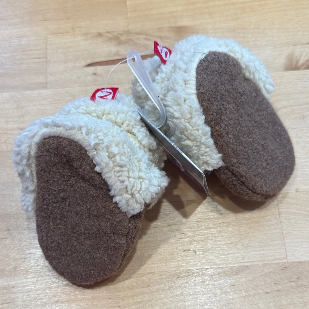 NWT Zutano Booties Size 3M Color Mocha Heather